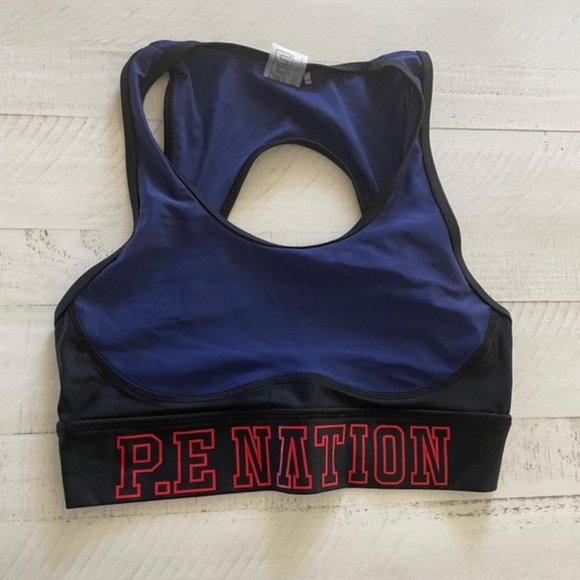 PE Nation Discus Sports Bra Blue Dark - Picture 3 of 5